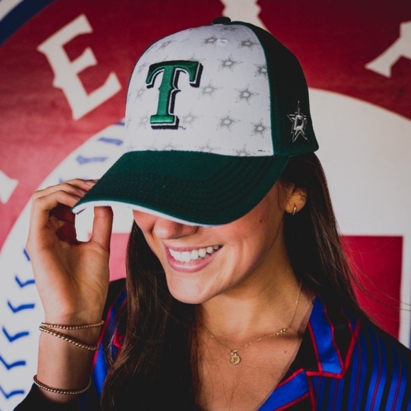 Melonwear Other - Texas Rangers / Dallas Stars Community Night, Trucker Hat in Green and White